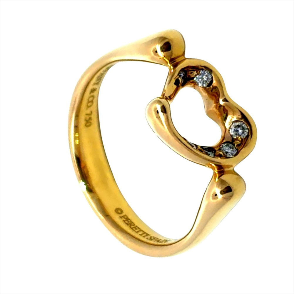 TIFFANY Authentic 18k Gold Diamond Heart Ring